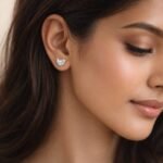 Heart Cut 1.10 CT Diamond Solitaire Stud Earrings in 950 Platinum with Classic Prong Setting