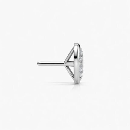 Marquise Cut Diamond Bezel Set Stud Earrings in 950 Platinum