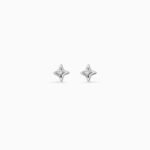 Round Brilliant Cut 0.20 CT Diamond Tiny Star Stud Earrings in 950 Platinum with Prong Setting