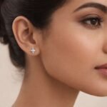 Round Brilliant Cut 0.20 CT Moissanite Diamond Tiny Star Stud Earrings in 950 Platinum with Prong Setting - Image 2