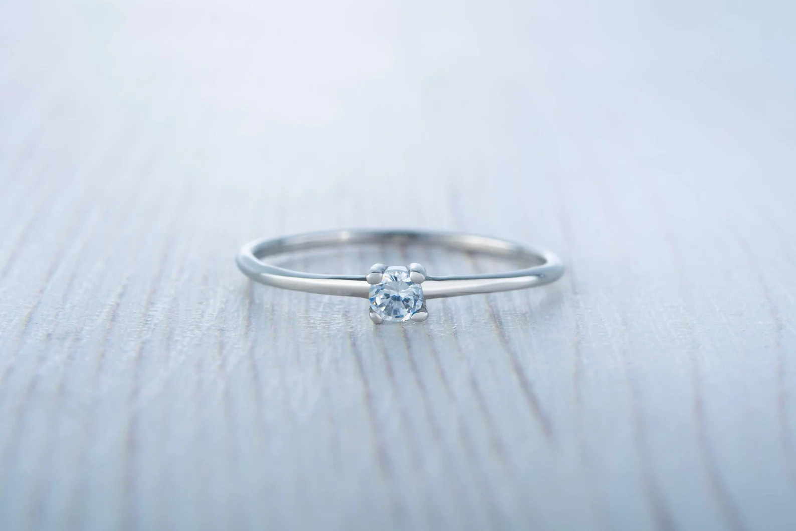 il_1588xN.4369680148_nvfg.webp Petite Round Brilliant 0.50 CT Moissanite Diamond Solitaire Engagement Ring in 950 Platinum - Image 1