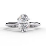 950 Platinum Moissanite Diamond Engagement Ring 2.00 CT Oval Cut Moissanite Diamond Solitaire Luxury Design