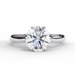 950 Platinum Moissanite Diamond Engagement Ring 1.92 CT Round Cut Moissanite Diamond Solitaire Luxury Design