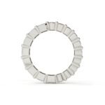 2.80 CT Oval and Emerald Cut Moissanite Diamond Full Eternity Wedding Band in 950 Platinum - Image 2