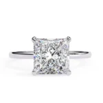 Princess Cut 2.36 CT Moissanite Diamond Solitaire Engagement Ring in 950 Platinum