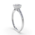 Cushion Cut 3.00 CT Natural Diamond Solitaire Engagement Ring in 950 Platinum with Bezel Setting - Image 4
