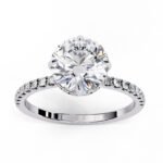 2.38 CT Round Brilliant Natural Diamond Solitaire Engagement Ring in 950 Platinum