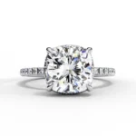 Pear Cut 1.81 CT Natural Diamond Engagement Ring in 950 Platinum