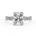 Radiant Cut Moissanite Diamond Engagement Ring in 950 Platinum