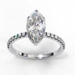 Marquise Cut 1.65 CT Natural Diamond Engagement Ring in 950 Platinum - Image 6