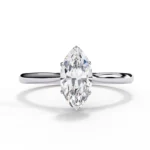 1.50 CT Marquise Cut Natural Diamond Engagement Ring in 950 Platinum
