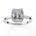 2.47 CT Radiant Cut Natural Diamond Engagement Ring in 950 Platinum