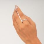 1.00 CT Moissanite Diamond Vintage Half Eternity Wedding Band in 950 Platinum - Image 3