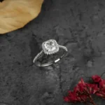 1.00 CT Princess Cut Moissanite Diamond Engagement Ring in 950 Platinum