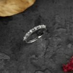 1.00 CT Moissanite Diamond Vintage Half Eternity Wedding Band in 950 Platinum - Image 4