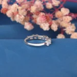0.75 CT Baguette Cut Moissanite Diamond Thin Stacking Wedding Band in 950 Platinum - Image 5