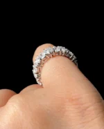 1.00 CT Pear Cut Moissanite Diamond Eternity Band in 950 Platinum - Image 2