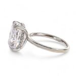 Crushed Ice Style Moissanite Diamond Solitaire Engagement Ring in 950 Platinum - Image 3