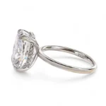 Crushed Ice Style Moissanite Diamond Solitaire Engagement Ring in 950 Platinum - Image 6