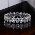 1.00 CT Oval Cut Moissanite Diamond Full Eternity Band in 950 Platinum - Image 2