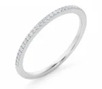 1.00 CT Moissanite Diamond Half Eternity Wedding Band in 950 Platinum