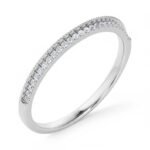 1.00 CT Moissanite Diamond Half Eternity Wedding Band in 950 Platinum