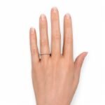 1.00 CT Moissanite Diamond Half Eternity Wedding Band in 950 Platinum - Image 3