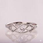 0.30 CT Celtic Inspi Moissanite Diamond Engagement Ring in 950 Platinum