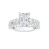 950 platinum 3.58ct radiant cut natural diamond 4-prong engagement ring