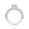 radiant cut natural diamond engagement ring in 950 platinum