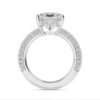 radiant cut natural diamond engagement ring in 950 platinum